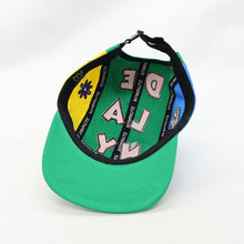 DE LA NY PEACE 5 PANEL CAMPER GREEN BLUE YELLOW HAT