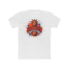 Brooklyn Statue of Liberty Graphic Tee — Retro Orange & Blue Splash Shirt