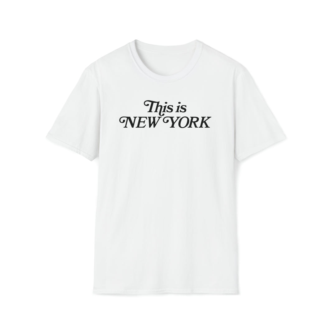 This is New York scripto unisex white T-Shirt
