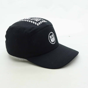 OUT THE MUD CHECKERED FLAG 5-PANEL CAMPER BLACK HAT