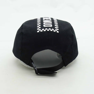 OUT THE MUD CHECKERED FLAG 5-PANEL CAMPER BLACK HAT