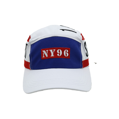 NY 96 SPORT 5 PANEL CAMPER RED/WHITE//BLUE HAT