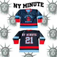 NEW YORK MINUTE BLACK/WHITE/RED HOCKEY JERSEY