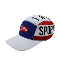 NY 96 SPORT 5 PANEL CAMPER RED/WHITE//BLUE HAT