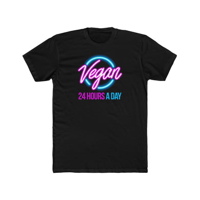 Vegan 24 hours Men's Cotton Crew Tee - NY Minute